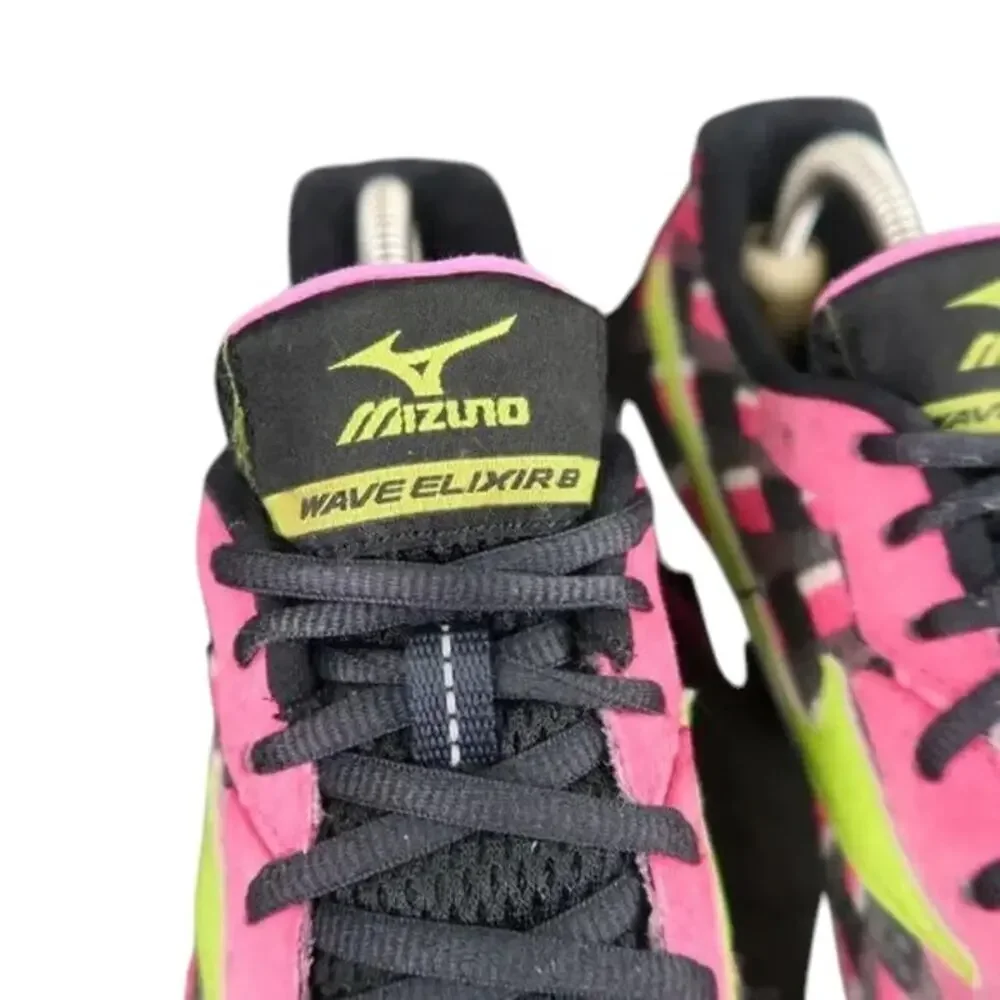 Mizuno Shoes Womens 9 Athletic Trainers Wave Elixir 8 Running Sport Active Pink